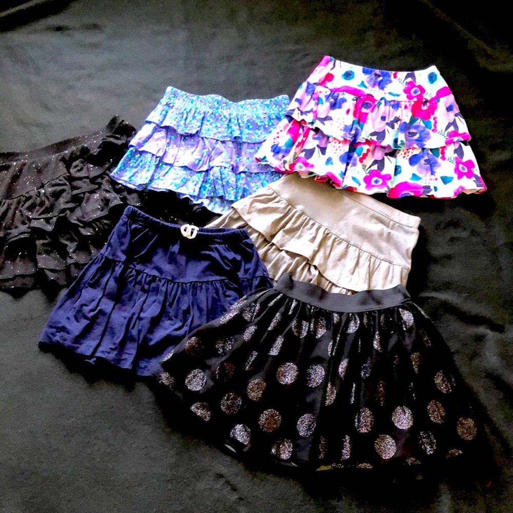 Lot of 6 girls skirts! Most Justice Size 8 - you are buying all skirts!